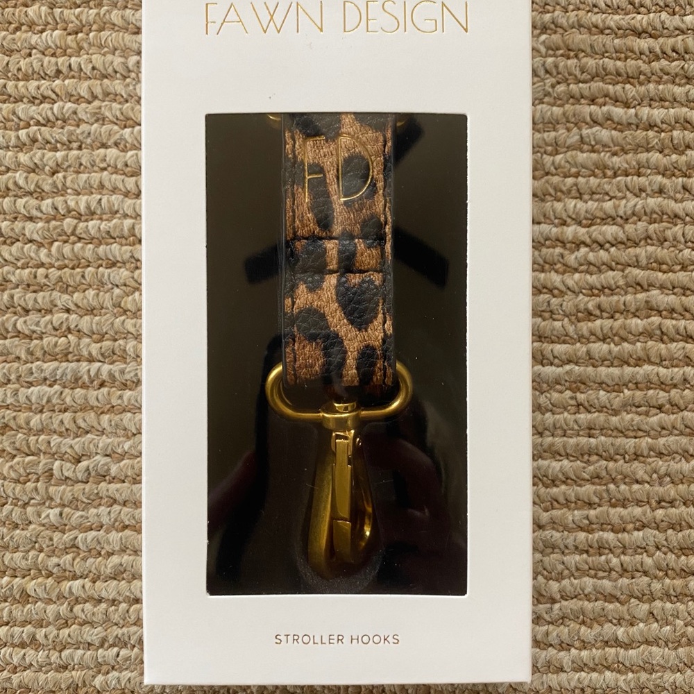 New Fawn Design Leopard Print Stroller Hooks